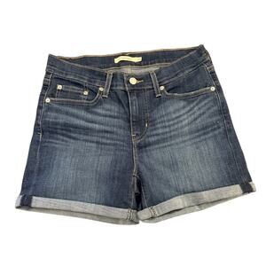 Levi's Mid Length 28 Dark Cotton Denim Jean  Shorts classic